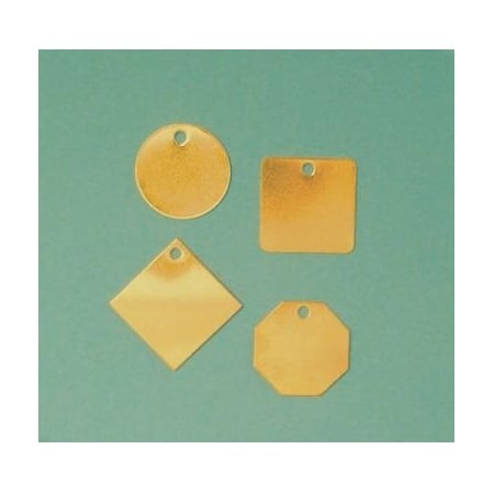 Accuform BLANK BRASS ID TAGS  CIRCLE 1 14 in TDB204 TDB204